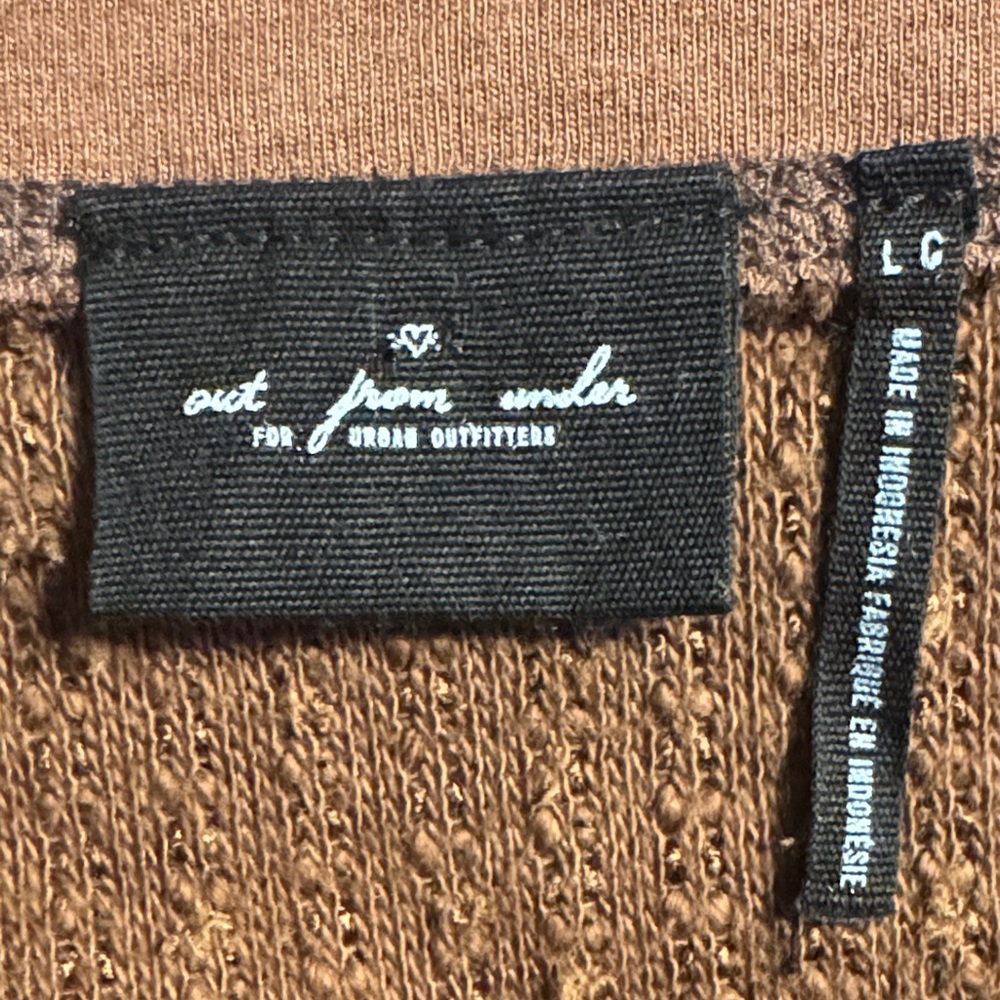 Urban Outfitters Textured Brown Scoop Neck Sweater - Picture 4 of 5